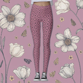 Bloemen en geometrische harmonie Leggings
