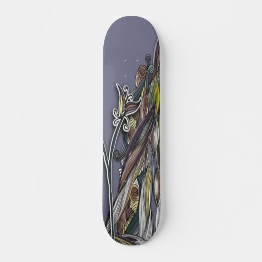 Bloemen en golfkarton skateboard (Voorkant)