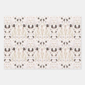 Bloemen en gouden vlinders Decoupage Inpakpapier Vel (Voorkant 3)