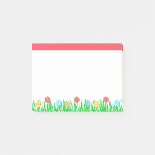 Bloemen en gras post-it® notes (Voorkant)