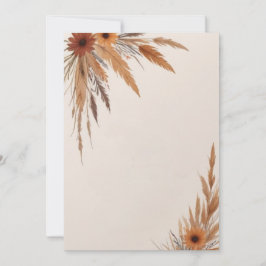 Bloemen en grassen blanco kaart