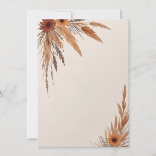 Bloemen en grassen blanco kaart (Voorkant)