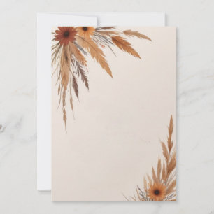 Bloemen en grassen blanco kaart