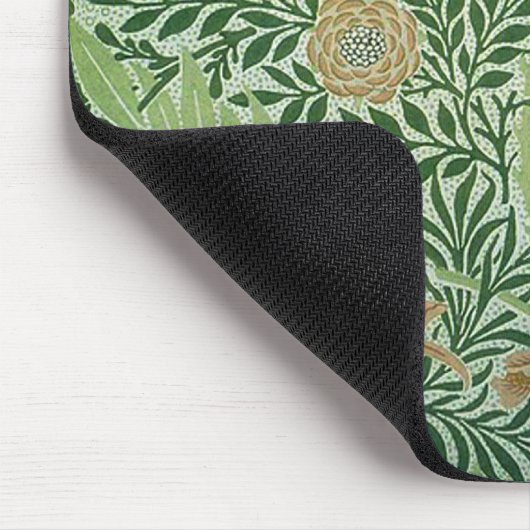 Bloemen en groene bladeren Mousepad Muismat (Hoek)
