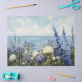 Bloemen en het Zee schilderij Decoupage Tissuepapier (Craft)