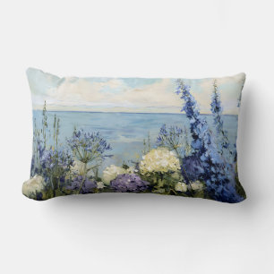 Bloemen en het Zee schilderij Kussen