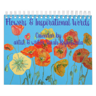 Bloemen en Inspirerend woorden Kalender Kunst