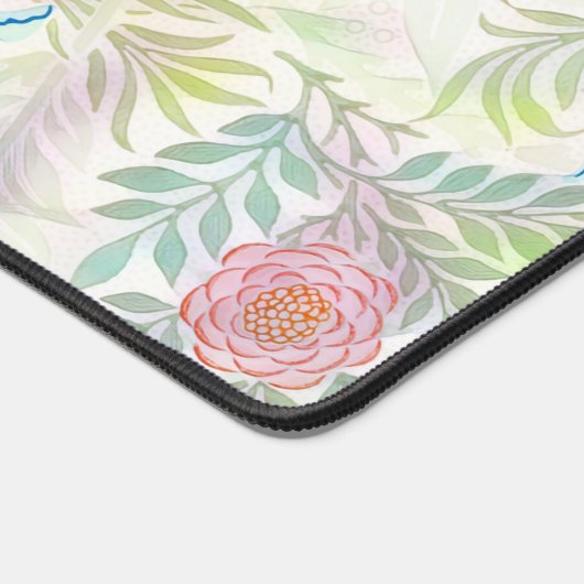 Bloemen en Kat Bloemen Bureau Mat Pad (Hoek)