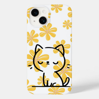 Bloemen en katten Case-Mate iPhone 14 hoesje