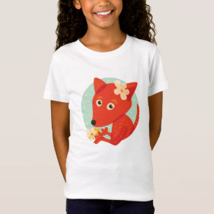Bloemen en kattevos t-shirt