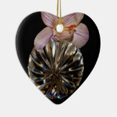 Bloemen en kristal keramisch ornament (Rechts)