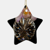 Bloemen en kristal keramisch ornament (Rechts)