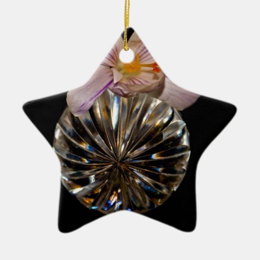 Bloemen en kristal keramisch ornament (Voorkant)