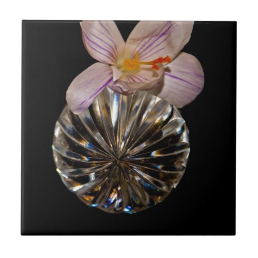 Bloemen en kristal tegeltje (Voorkant)