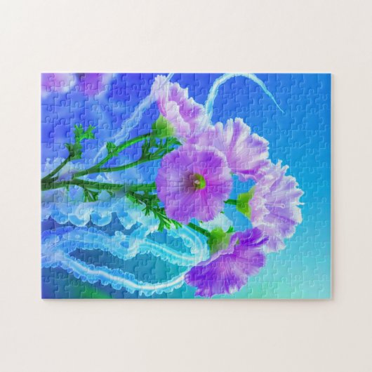 Bloemen en kwallennetels legpuzzel (Horizontaal)