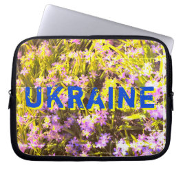 bloemen en letters laptop sleeve