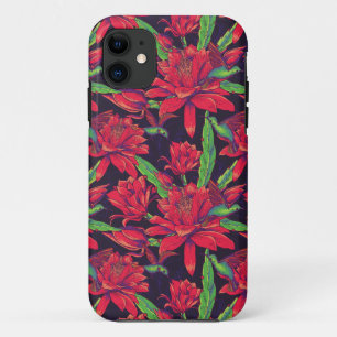 Bloemen en levende vogels iPhone 11 hoesje