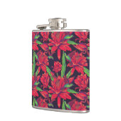 Bloemen en levende vogels heupfles (Links)