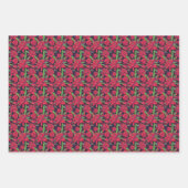 Bloemen en levende vogels inpakpapier vel (Voorkant)