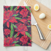 Bloemen en levende vogels theedoek (Quarter Fold)