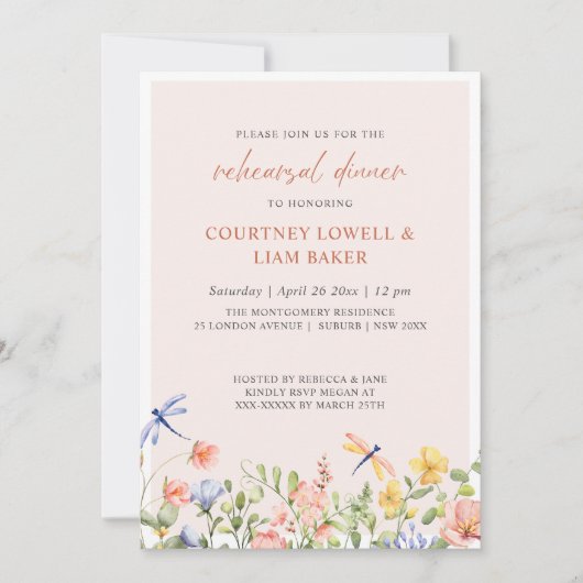 Bloemen en libellen kaart (Voorkant)