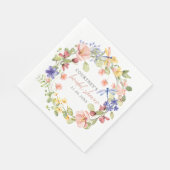 Bloemen en libellen, Romantisch Vrijgezellenfeest Servet (Hoek)