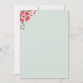  bloemen en Mint Green Bridal Brunch Kaart (Achterkant)