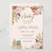 Bloemen en Pampas Grass Kaart (Voorkant / Achterkant)