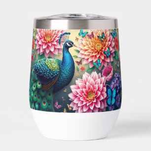 Bloemen en pauw ontwerp