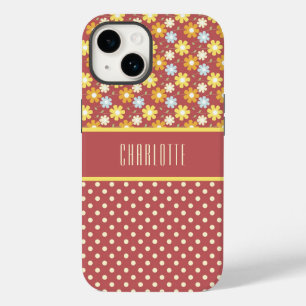  bloemen en Polka Dots Phone Case
