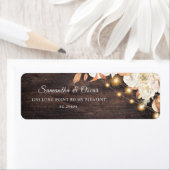 bloemen en pompoenherfst etiket (Insitu)