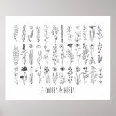 Bloemen en Poster voor inkttekening (Voorkant)