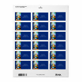  bloemen en postpaasadres etiket (Full Sheet)