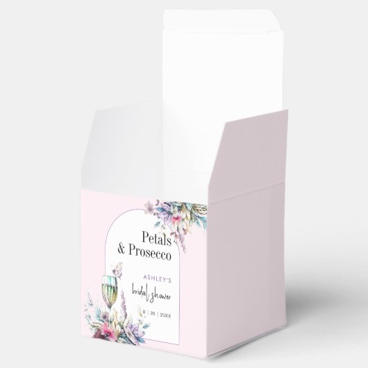 Bloemen en Prosecco Bloemboog Bruidsdiner Bedankdoosjes (Geopend)