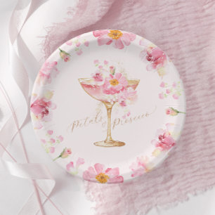 Bloemen en Prosecco Bloemige Bruidsdouche Papieren Bordje