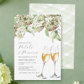 Bloemen en Prosecco Bruidsfeest Uitnodiging Hydran