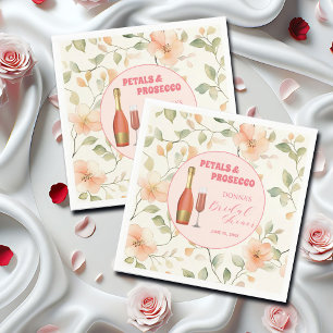 Bloemen en Prosecco Gouden Bloem Bruidsdiner Servet