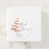 Bloemen en Prosecco Heet roze Bruiloft Bedankt Bedankjes Labels (In situ)