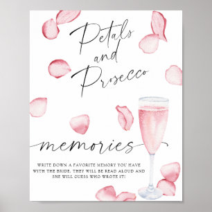 Bloemen en Prosecco - herinneringen met de bruid Poster