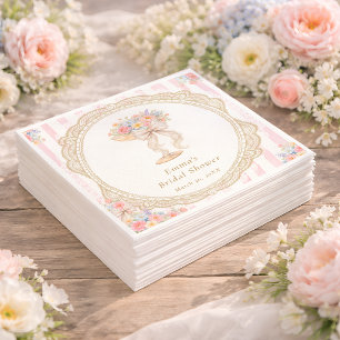 Bloemen en Prosecco Kleurrijke Bloem Bruidsdouche Servet