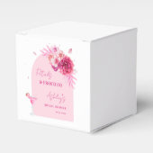 Bloemen en Prosecco Roze Bloemige Bruiloftsdouche Bedankdoosjes (Voorkant Zijde)