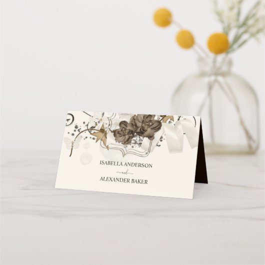 Bloemen en satijnlint (Achterkant)