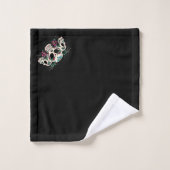 Bloemen en schedels bad handdoek (Wasdoekje)