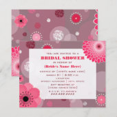 Bloemen en Stippen Bridal Shower Kaart (Voorkant / Achterkant)