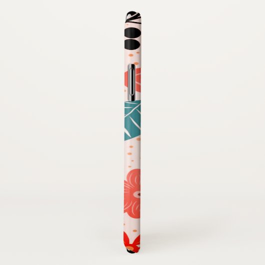 bloemen en Stippen Case-Mate iPhone Case (Achterkant / rechts)