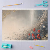 Bloemen- en strandlandschap,  effectkunst tissuepapier (Craft)