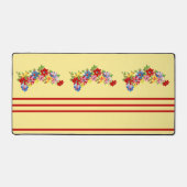  bloemen en strepen bureaumat (Voorkant)