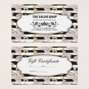 Bloemen en strips   Loyalty Glitter Butterflies Visitekaartje