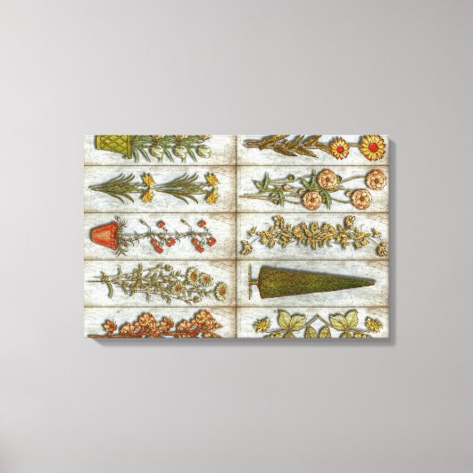 Bloemen en struikgewas canvas afdruk (Voorkant)