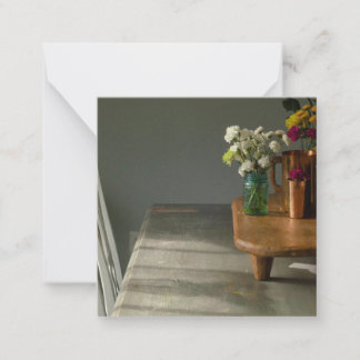 Bloemen en Tafel Stilleven Wenskaart Notitiekaartje